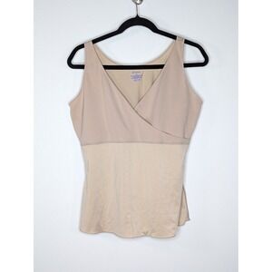 Spanx Hide & Sleek Criss Cross Surplice Neck‎ Tank Cami Shapewear Beige Plus 1X